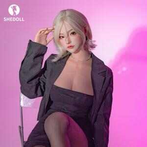 SHEDOLL 白露 168cm御姐支配者 D杯露肩黑裙-透光黑丝 可动口腔+加热夹吸体